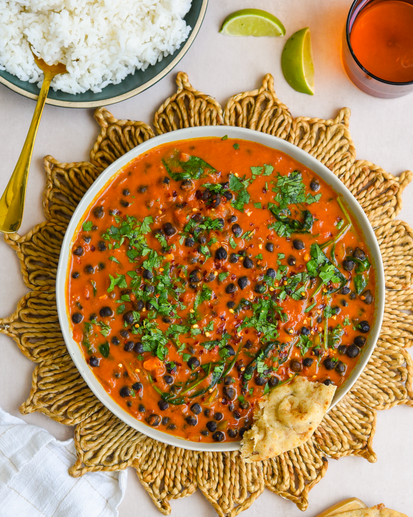 Weeknight Curry with Black Chickpeas