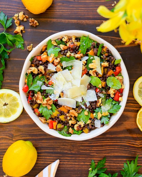 Chopped Lentil Salad Bowl