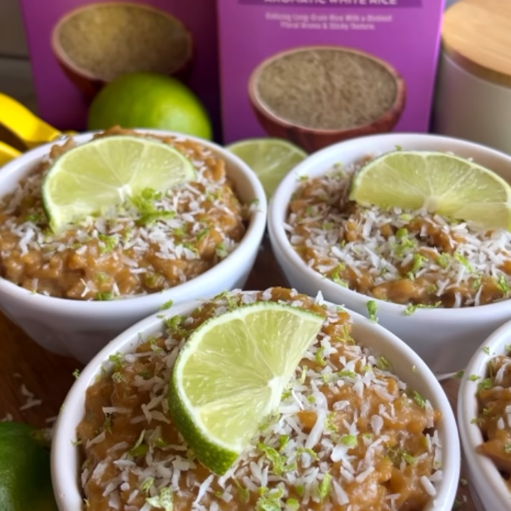 COCONUT LIME RICE PUDDING