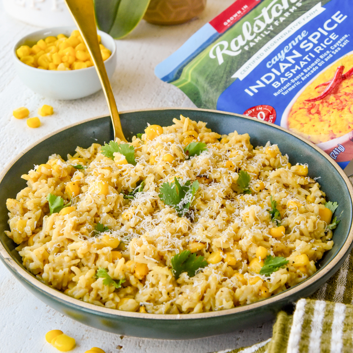 Spiced Sweet Corn Microwave Risotto