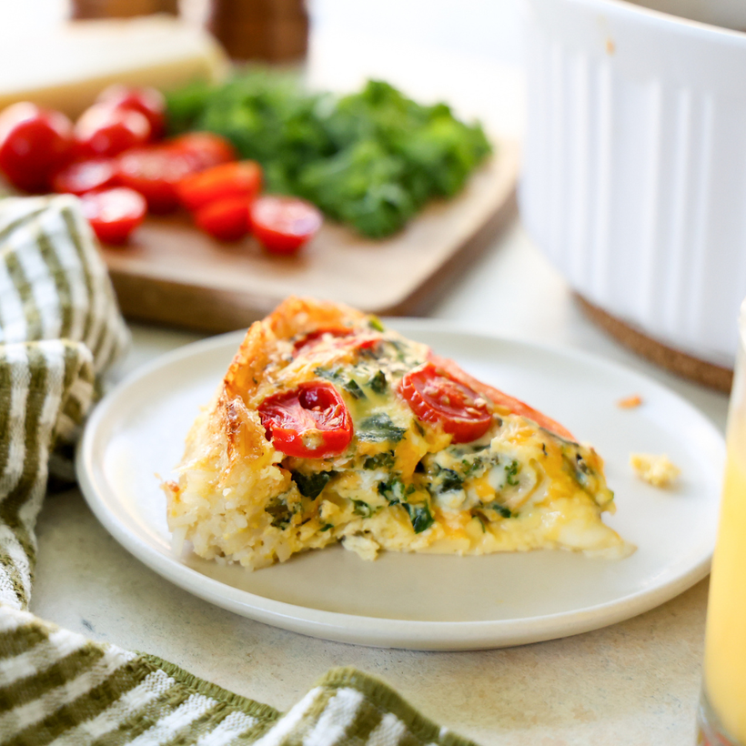 Cheesy Quiche with Jasmine Rice Crust