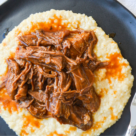 Short Rib Ragu over Creamy Grits