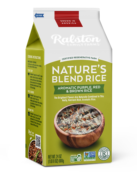 Ralston Nature's Blend Rice packaging on a transparent background