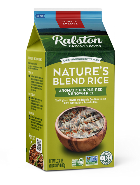 Ralston Nature's Blend Rice packaging on a transparent background
