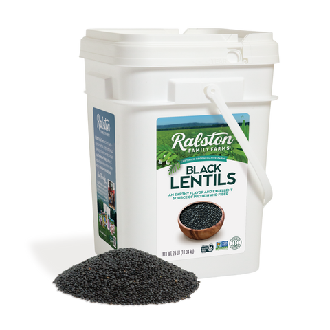Black Lentils - 25lb Bucket