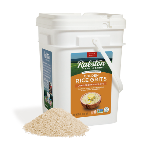 Golden Rice Grits - 25lb Bucket