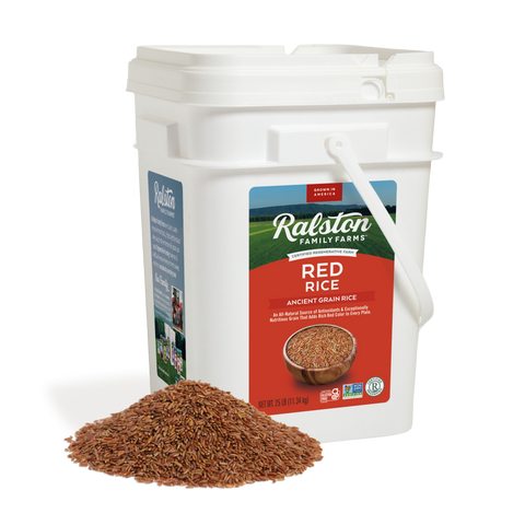 Ancient Grain Red Rice - 25lb Bucket