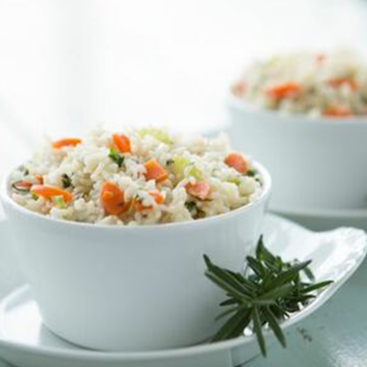 Golden Rice Pilaf recipe served in a bowl