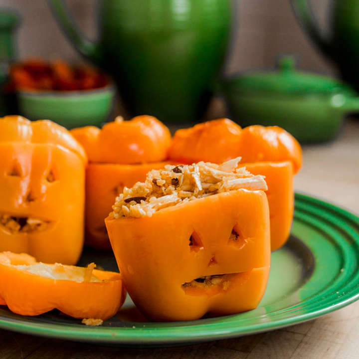 Jack-O-Lantern Stuffed Peppers | Ralston Family Farms