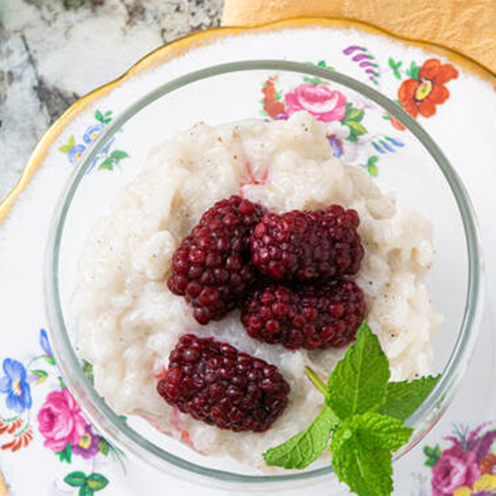 Old Fashioned Rice Pudding recipe served on plate