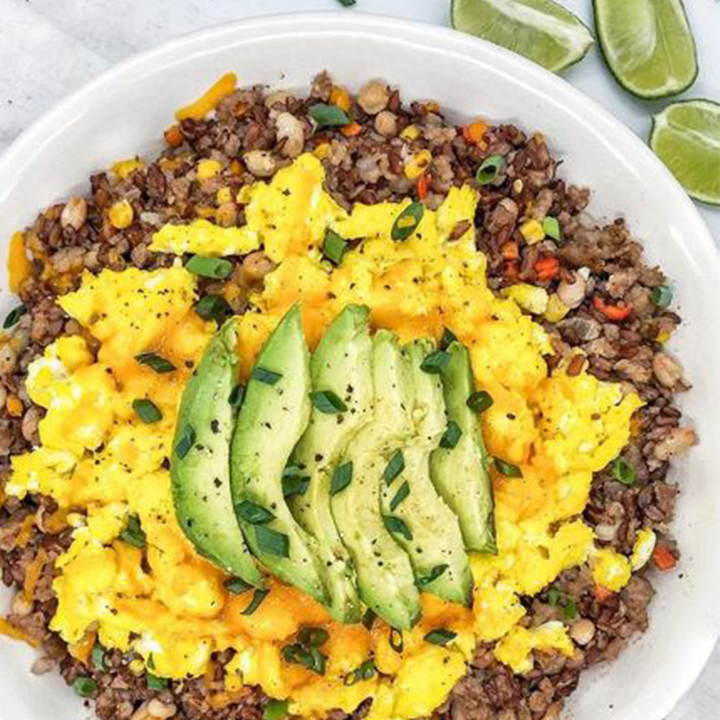 Tex Mex Egg Rice Bake recipe served on plate