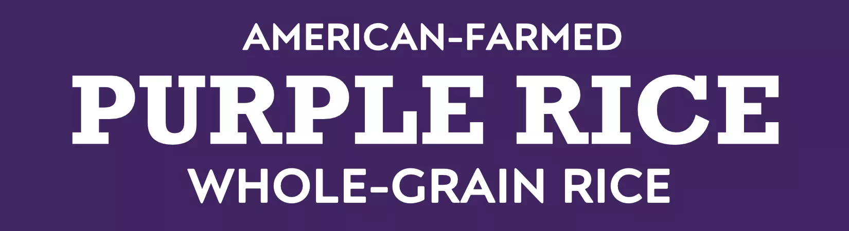 American-farmed purple whole grain rice