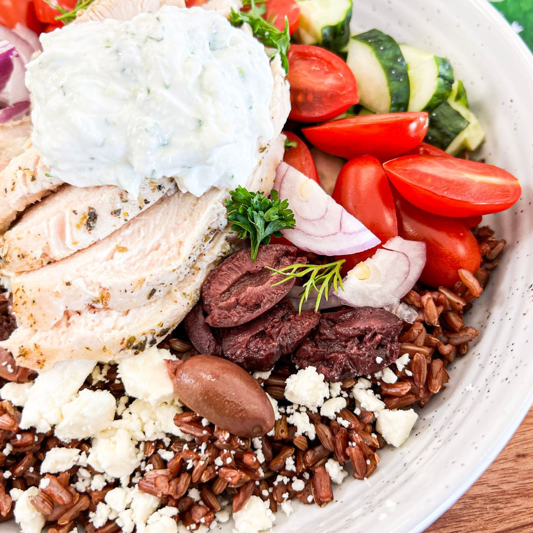 chicken salad recipe served on plate