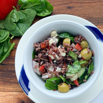 rice salad in a bowl